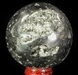 Polished Pyrite Sphere - Peru #65139-1